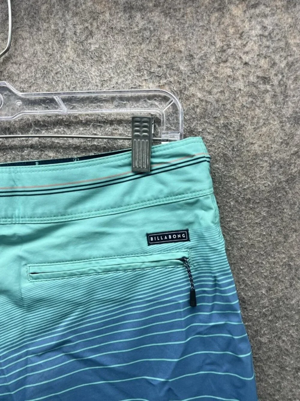 Billabong Swim Trunks Mens 29 Blue Stripe Recycler North Point Pro Board Shorts